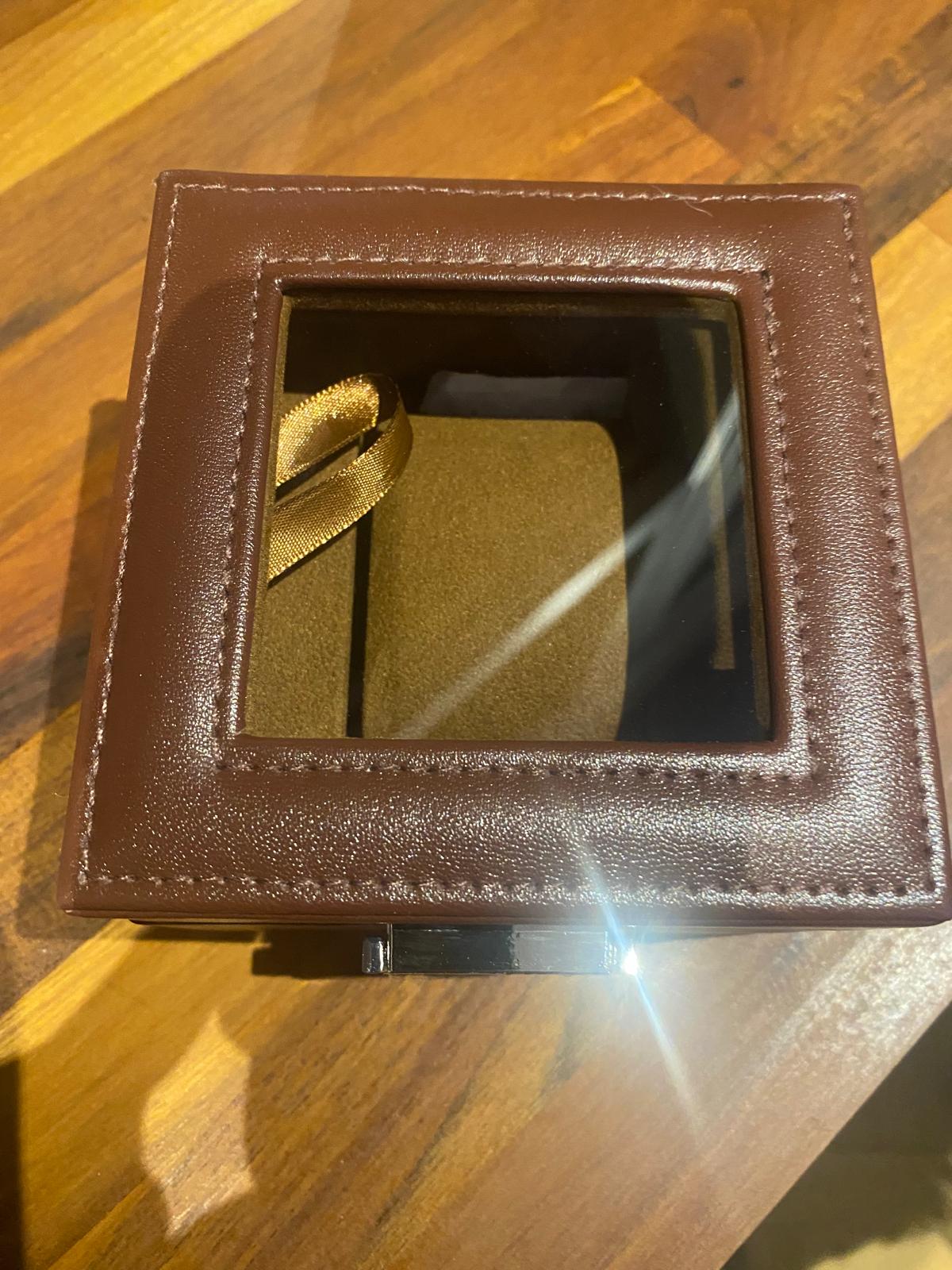 Personalised Leather Watch Gift Box - 1 - Luxury display case with window for birthday or special occasion thumbnail 6